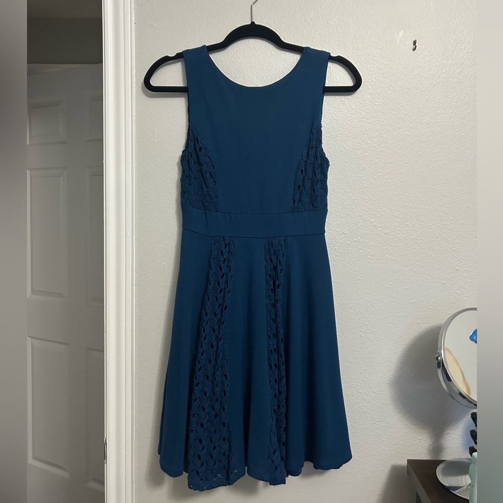 Altar’d State Dark Blue Dress with Lace Women’s Size Medium